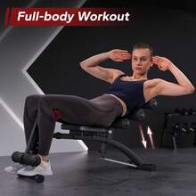 MERACH Ab Machine, Multi-Functional Adjustable Ab Trainer, Ab Workout Bench For Home Gym, Sit Up Machine For Abdominal, Exercise Chair For Full Body Workout - AB-black - View 3