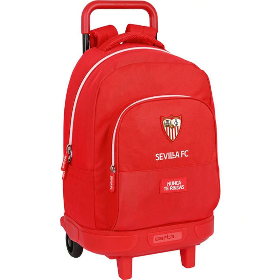 | Large Rolling Backpacks Sevilla FC Compact Evolution Removable Washable And Water Resistant, 6" With USB Double Padded Compartment, Hidden Anti-Theft Zipper, Organizer, Red, 6? - Option 6 - View 1