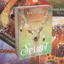 1pc Mythical Creature Oracle Cards, English Version Divination Tabletop Game Tarot Cards - Multicolor - View 2