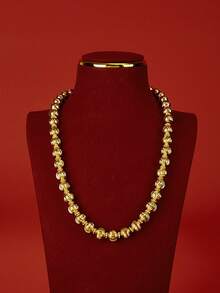 Collar de cuentas doradas bohemio de Yiyi para uso diario - XXL-062 - Ver 3