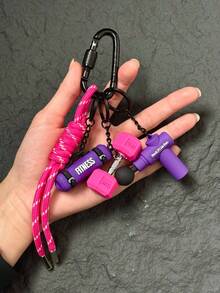 Series Creative Design Colorblock Sweet & Cool Sporty Style Bag Charm, Summer Fashion Savior Keychain, Backpack Pendant, Jewelry Keychain - Multicolor - View 9