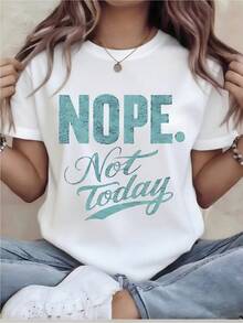 New Women's Fun Print T-Shirt 2026 - Casual Short Sleeve Crew Neck Top, Machine Washable For All-Season Comfort, Suitable For Casual Wear | Long-Lasting Prints, Suitable For Various Holiday Gifts, Shipped From A Local Warehouse. B6GZ - 白色 - 查看 6