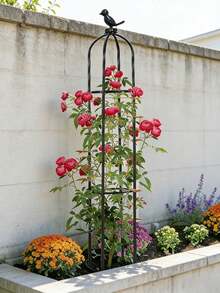 1pc Multi-Layer Decorative Garden Plant Stand, Climbing Support Rack For Vines, Flowers, Potted Plants, Vegetables, Tomatoes, Beans, Cucumbers, Outdoor Yard Garden Decoration, Flower Climbing Trellis - A - View 8