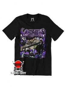 Camiseta de Anime Manga Soshiro Kaiju No.8 - Unisex, Algodón de Animación Japonesa con Arte del Personaje Soshiro Kaiju, Ropa Casual de Cosplay para Hombres y Mujeres, Top Gráfico de Manga Lavable a Máquinablusas para mujer playeras de mujer vestidos casuales para mujer y2k playeras deportivas para mujer verano camisetas ropa de mujer Fashion Perfect For Daily - Negro - Ver 1