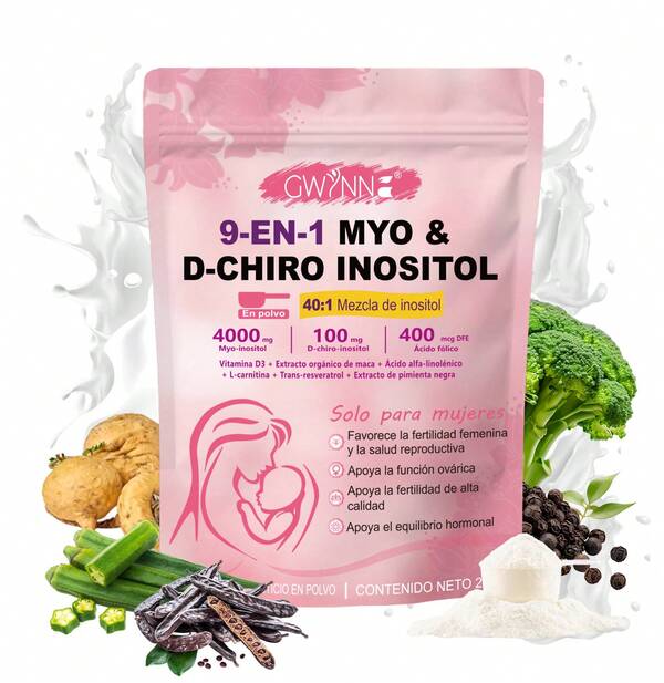 GWYNNE Suplemento de Inositol Premium para Mujeres | Mezcla Myo & D-Chiro Inositol 40:1, Equilibrio Hormonal y Bienestar Femenino