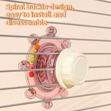 Creative Spiral Latch Hanging Cage Rotating Toy, Parrot Bird Toy With Sound, Mirror, Chewing, Entertaining & Intellectual Stimulation, Rotating Wheel For Tiger Parrot - Multicolor - View 4