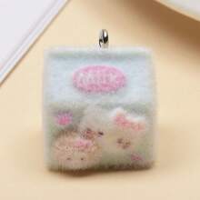 Flocked Cake Pendant In Blue Tones, Resin Cute Accessory, Dust Plug, Phone Keychain, Bag Pendant Material - #8 - View 13