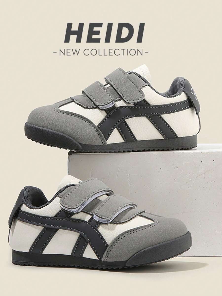 Kids' Shoes, Comfortable For Long Walks, Hook And Loop Design, Versatile For Daily Wear And School - Grey - View 1