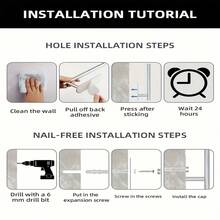 1 pieza Soporte autoadhesivo negro para toallas de papel debajo del gabinete - Estante de toallas montado en la pared sin taladro, adecuado para cocina, baño, RV - Puede sostener toallas de papel, envoltura de plástico y toallas, estante de toallas de baño, accesorios de baño, estilo de moda, material duradero - Multicolor - Ver 7