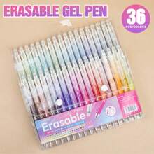 Pulpen Gel Warna-warni Baru yang Dapat Dihapus, 12/24/36 Warna, Spidol Gambar Siswa yang Dapat Dihapus dan Diregangkan, Cepat Kering, Anti-Tersumbat, Mudah Digunakan, Set Pulpen Gel Warna-warni yang Dapat Dihapus untuk Alat Tulis Menggambar - Set - View 14
