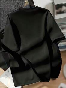 Camisetas Gráficas de Moda para Mujer, Cuello Redondo, 100% Algodón - Negro - Ver 2