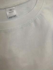 Women's Plus Size T-Shirt, 100% Pure Cotton, With Heart Slogan And Cat Design, Comfortable For Home Wear, High-Quality Women's Clothing - [白色的] - 查看 4