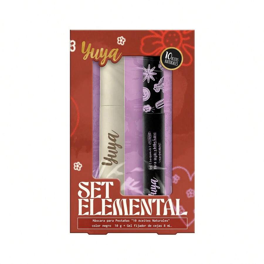 Yuya Elemental Mascara And Eyebrow Gel Set - Black - View 1