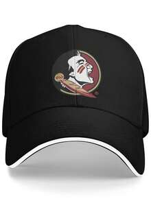 Florida State Seminoles ,Low Profile Sandwich Brim Baseball Cap Unisex Adjustable Fashion Casual Outdoor Hat, - màu đen - Xem 2
