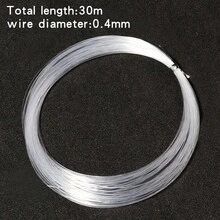 1 pieza Línea de cristal no elástica de nailon, hilo para manualidades de cuentas DIY, hilo para cuentas, línea de bobina de envoltura, línea de artesanía de nailon transparente - Hilo y cordón para hacer joyas, pulseras, collares, borlas - Alambre de cristal - Ver 15