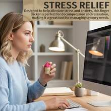 1/2/3 Pcs Stress Relief Keychain-Mechanical Button Finger Presser To Help Relieve Stress, Stimulate The Senses, And Provide Entertainment-Perfect For Home, Office, And Travel-The Ideal Gift For Adults, Colors Assorted - Multicolor - View 6