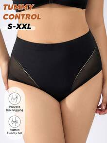 1pc Women High Waist Comfortable Shaping Seamless Slimming Bodysuit - Black - View 1