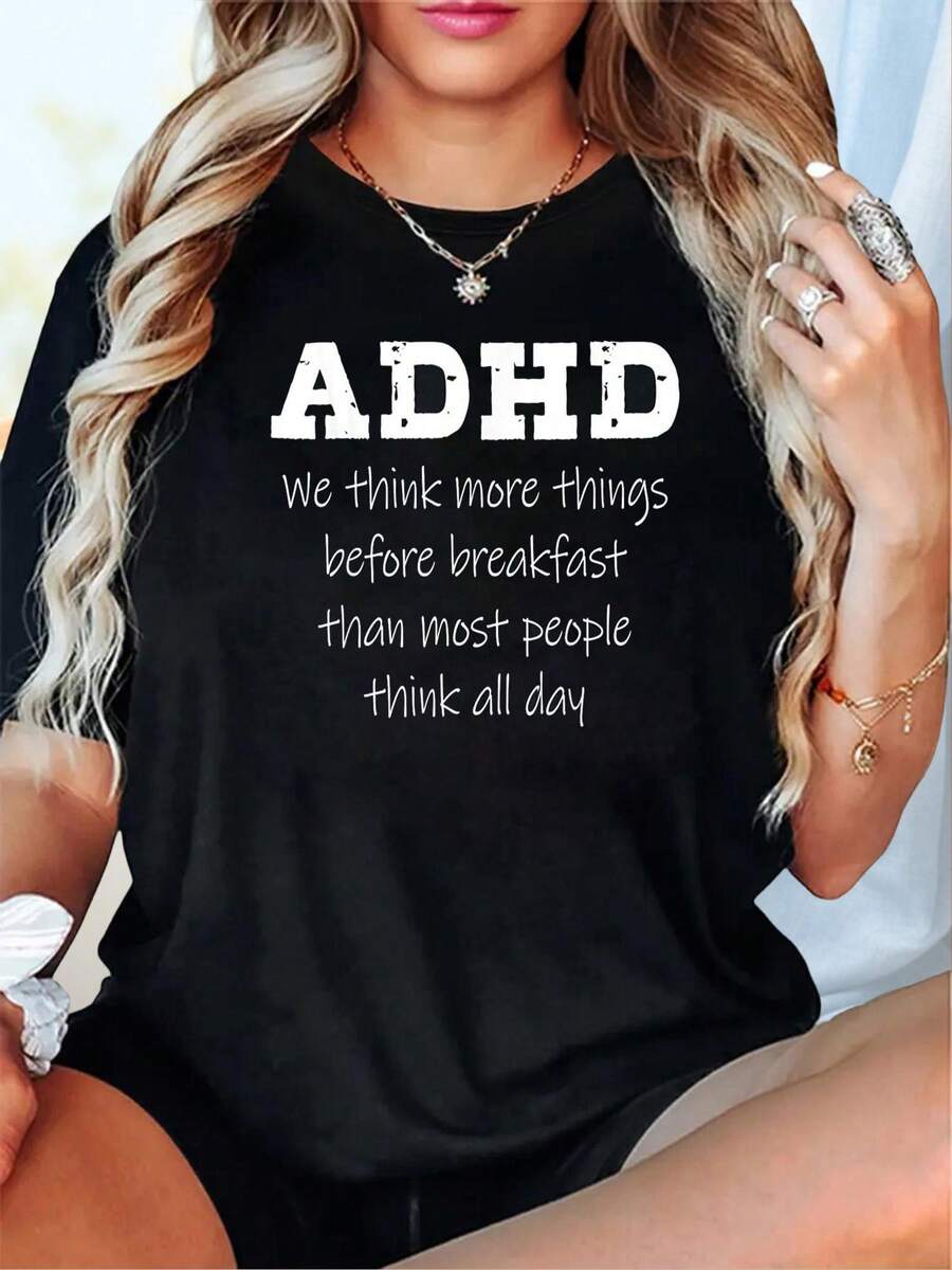 Camiseta Deportiva Casual para  con Texto Motivacional en Blanco - Camiseta Elástica de Cuello Redondo, Lavable aáquina, Ajuste Cómodo y Perfecta para Todas las Estaciones, para Inspirar tu Estilo Diario. - Negro - Ver 1