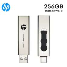HP USB3.2 Type-C 闪存盘 256GB 128GB 64GB，紧凑型记忆棒，金属闪存盘，二合一 USB 闪存盘，兼容 PC、笔记本电脑、台式机、智能手机 - 香檳色 - 查看 13