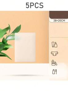 5 túi đựng đồ du lịch bằng PVC trong suốt, túi đựng đồ lót có khóa kéo chống thấm nước, túi đựng đồ lót kín trong suốt. - Nhiều màu - Xem 15