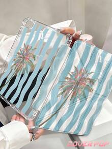 Ốp máy tính bảng họa tiết sọc xanh và cây dừa tương thích với iPad Air 8 (M4) 2026 (11 inch) / 2026 (13 inch), 9.7/10.2/10.5/10.9/12.9/Pro 11/A16, thế hệ thứ 10, Kindle Paperwhite thế hệ thứ 12 2024, Kindle (thế hệ thứ 11 - ra mắt năm 2024), chống rơi mềm mại, chức năng ngủ/thức thông minh, ốp máy tính bảng gập hình chữ Y, góc nhìn đa dạng. - Nhiều màu - Xem 2