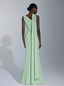 Women Midi Dresses - Mint Green - View 2