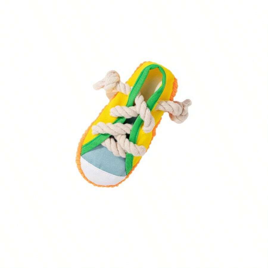 Zapatillas masticables para mascotas, zapatos de peluche con chirrido para perros, juguete para morder de cuerda de algodón para la dentición - Multicolor - Ver 1