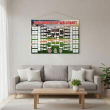 World Cup Schedule PosterandFinal Round 48-Team Collection Showcase 20262-In-1 Double-Sided Functional Poster Football Merchandise Decorations Soccer Match Decor Wall Chart Soccer Fans Gifts 21x15In - As Pic - View 7