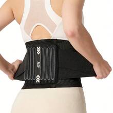 1pc Back Brace For Men Women - 8 Stays Ergonomic Lumbar Support Belt - Adjustable Breathable Back Support For Lifting - Black - View 15