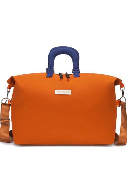 Túi duffel phối màu dung tích lớn dành cho nữ, túi xách tay kiểu vali cho những chuyến đi ngắn ngày, túi thể thao tập gym có ngăn riêng biệt đựng đồ khô và ướt, túi tote nhẹ có quai xách tay và dây đeo chéo, túi du lịch cuối tuần unisex tiện dụng cho công việc và sử dụng hàng ngày.