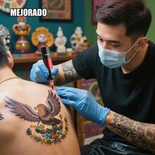 Kit De Tatuajes Profesional JUEMEL, Con Máquina Para Tatuar Inalámbrica Recargable 2400mAh, Motor Sin Escobillas De Alta Velocidad, Bajo Ruido, Cuerpo Ligero Y Accesorios Completos - Albaricoque - Ver 5
