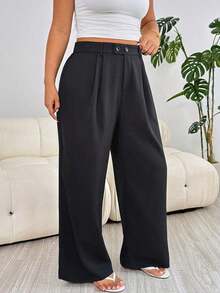 Pantalones casuales a rayas para mujer de talla grande, adecuados para exteriores, uso diario, fiestas, viajes, bodas, festivales de música, vuelta al colegio, graduación, vacaciones en la playa, ropa urbana, ropa de estar en casa, compras, paseo - Negro - Ver 4