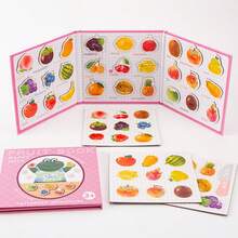 Children's Early Education Magnetic Book, Vegetable, Fruit, Animal, Transportation, Ocean Cognitive Puzzle Toys For Boys And Girls - Multicolor - View 9
