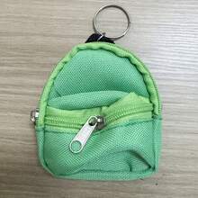 Coin Purse, Dual Zipper Small Coin Pouch, Pendant Mini Backpack Keychain, Keyring, Colorful Portable Earphone Case - Multicolor - View 2