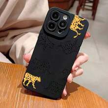Funda De Teléfono De Silicona Con Patrón Gráfico De Tigre Para IPhone 14, 13, 12, 11 Pro Max, XS Max, X, XR, 8, 7, 6, 6S Mini, Plus, 2022 SE, Regalo Para Cumpleaños, Novia, Novio, Amigo O Para Usted Mismo, Funda De Silicona Anticaída - Negro - Ver 2
