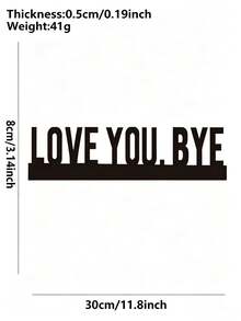 1 PC Warm LOVE YOU. BYE Letter Door Topper Decor, Hole-Free Self-Adhesive Creative Home Ornament, Minimalist Indoor Door Frame & Entryway Wall Decor - Multicolor - View 7