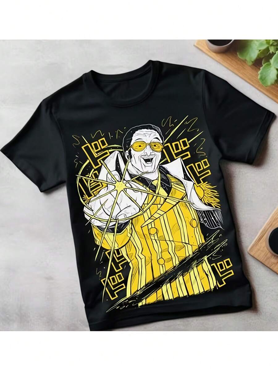 Camiseta unisex, exclusiva camiseta vintage unisex de anime, perfecta para fans de manga.Ideal Gifts for Thanksgiving, Christmas, And Anime Enthusiasts,ropa de mujer blusas para dama casuales camisas de mujer blusa blusas para mujer camisas,Graphic printed ,Skin-friendly,90s retro,Streetwear,Trendy casual tees - Negro - Ver 1