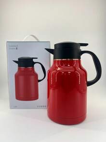 1.8L Large Capacity 304 Stainless Steel Insulated Kettle With Detachable Tea Infuser Safety Latch Single Hand Operation Leakproof Wide Mouth Drip Proof Spout Thermal Pot For Coffee Thick Soup Arabian Mint Tea Household Drinkware - Multicolor - View 16