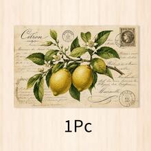 1pc Lemon Pattern Linen Placemat, Breakfast Mat, Coffee Coaster, Bowl Pad, Kitchen Accessory, Easy To Clean Dining Mat, Suitable For Home, Restaurant, Dining Decor, Holiday Gift, Gift For Friends, Multi-Piece Set - Multicolor - View 17