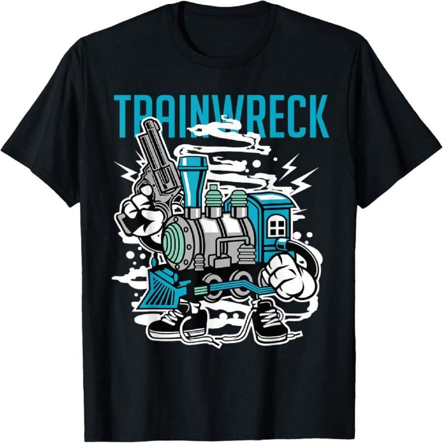 Strain Cartoon Characters, Trainwreck T-Shirt T-Shirt - Black - View 1