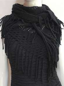 1 Khăn choàng nam bằng cashmere có tua rua, kiểu dáng thường ngày, khăn trùm đầu phong cách đường phố, hip hop, punk, balaclava, ấm áp, mềm mại, đa chức năng, kiểu dáng hoang dã, khăn tam giác, quà tặng cho cặp đôi - Nhiều màu - Xem 7