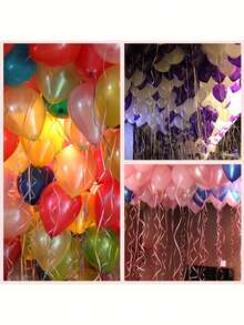 1/10pcs Laser Balloon Ribbons, Colorful Shiny Party Decoration Ribbons Suitable For Weddings, Birthdays, Festivals, Great For Gift Wrapping And Decorations, Party Decoration Ribbons, Brilliant Ribbons, Shiny Surface - Multicolor - View 7