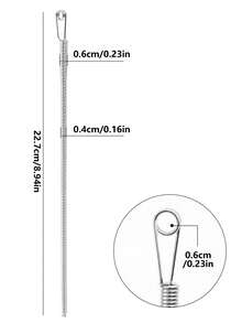 1/2/4Pcs Spring-Loaded Flexible Drawstring Threader Tool - 2-In-1 No Sew Waistband Stringer & Elastic Band Inserter, Quick Drawstring Replacement, Bendable Stainless Steel Guide, Universal For Hoodies Pants Sweatpants Skirts Jackets - A - View 12