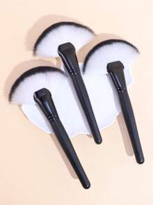 Bộ 1/3 cọ trang điểm cỡ lớn hình quạt, cọ đánh phấn phủ, cọ highlight, cọ vẽ móng, mềm mại và bông xốp, dụng cụ trang điểm cầm tay tiện dụng. - Nhiều màu - Xem 8