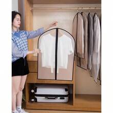 HomeClean Garment Bag Black Side Breathable Clear Full Zipper Bags for Clothes Storage 24'' x 48'' Black + Window - Ventana negra - Ver 5