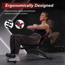 MERACH Ab Machine, Multi-Functional Adjustable Ab Trainer, Ab Workout Bench For Home Gym, Sit Up Machine For Abdominal, Exercise Chair For Full Body Workout - AB-black - View 5