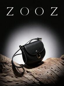 ZOOZ品牌奢華女款聯名款訂製小馬鞍肩背包 - 黑色 - 查看 3