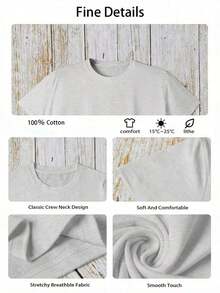 Linda Camiseta Vintage de los 90 con Diseño de Ganso, Camiseta de Manga Corta Cómoda con Estampado de Letras de Dibujos Animados, Adecuada para Varias Ocasiones, Como Regalo para Festivales, Cumpleaños, Festivales de Música, Ropa Casual y Versátil, Para Vacaciones en la Playa, Sencilla y a la Moda, Adecuada para el Uso Diario de Mujeres y Niñas. - Gris Claro - Ver 4