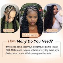 18 Inch 100pcs Women's Feather Crochet Braids Hair Extensions Magic Seamless Invisible Curly Deep Wave Crochet Braids - Multicolor - View 5