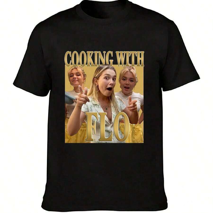 Limited Cooking With Flo T-Shirt Florence Pugh Shirt GT4 - Negro - Ver 1